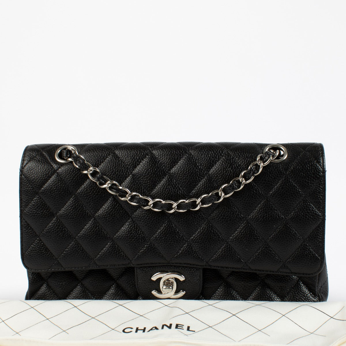 shop 100% authentic second hand Chanel Black Caviar Medium Classic 11.12 Bag on Labellov.com