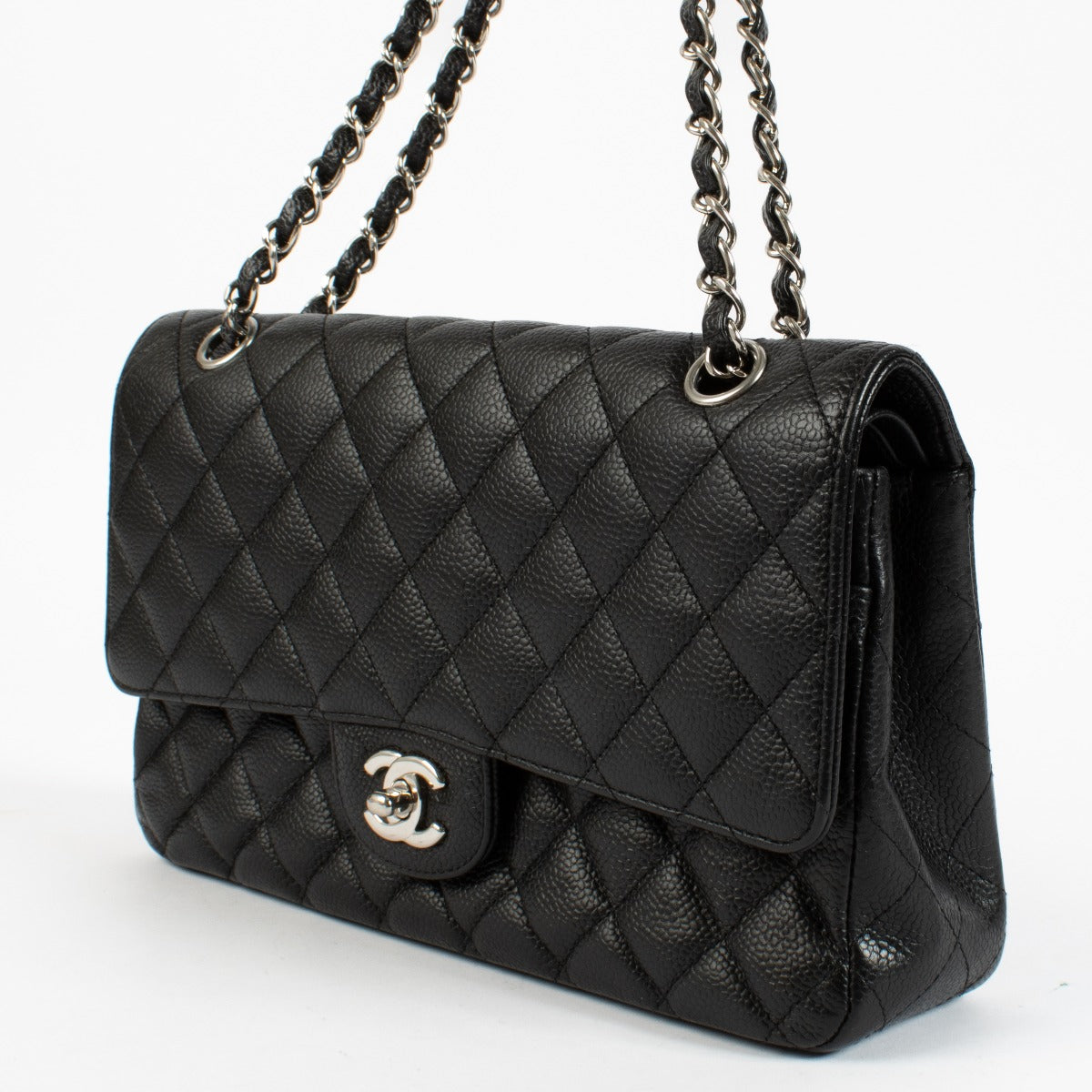 shop 100% authentic second hand Chanel Black Caviar Medium Classic 11.12 Bag on Labellov.com