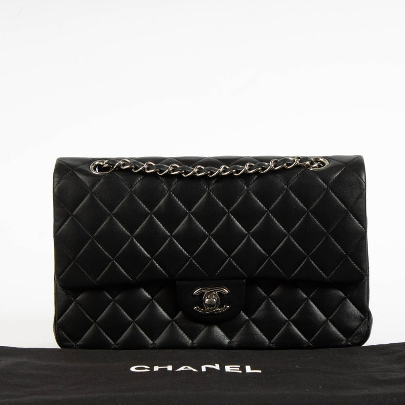 shop 100% authentic second hand Chanel Black Lambskin Medium Classic 11.12 Bag on Labellov.com