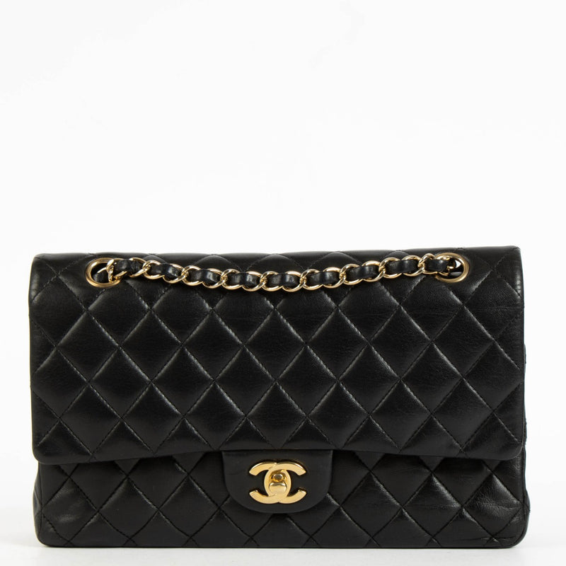 Shop the authentic Chanel Black Lambskin Medium Classic 11.12 Handbag on Labellov.com.