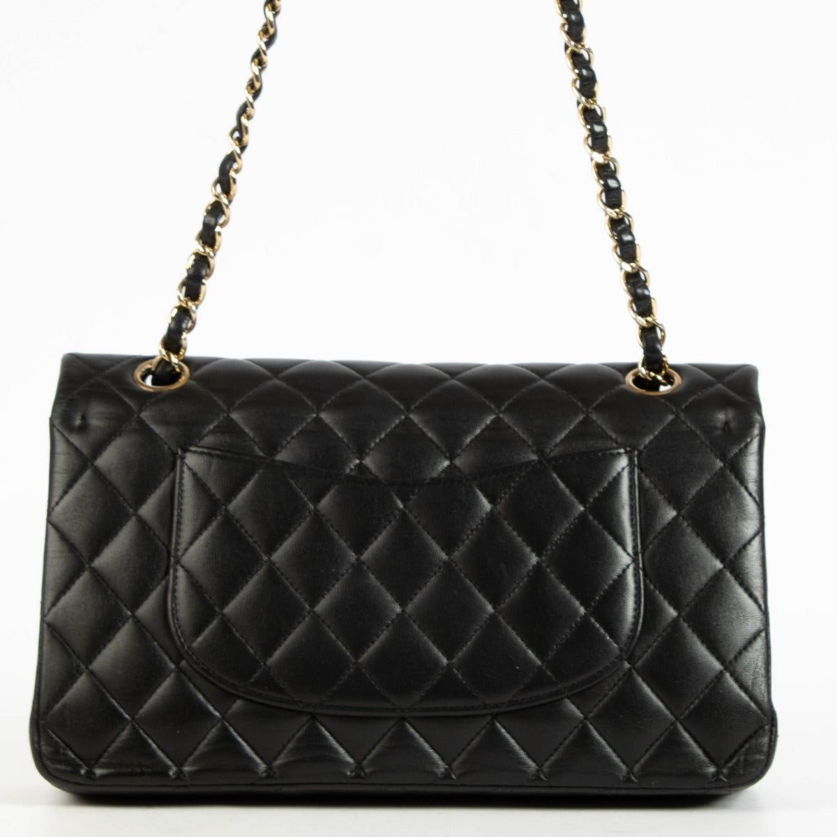 Shop the authentic Chanel Black Lambskin Medium Classic 11.12 Handbag on Labellov.com.