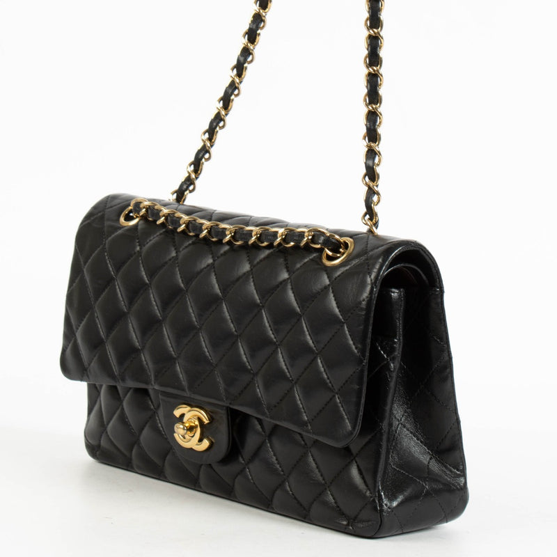 Shop the authentic Chanel Black Lambskin Medium Classic 11.12 Handbag on Labellov.com
