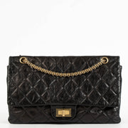 authentic preloved Chanel Black Aged Calfskin Maxi Reissue 2.55 Bag on Labellov.com