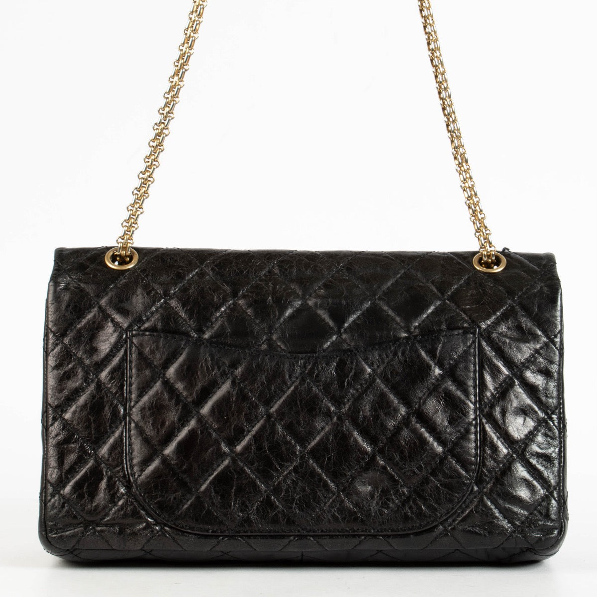 authentic preloved Chanel Black Aged Calfskin Maxi Reissue 2.55 Bag on Labellov.com