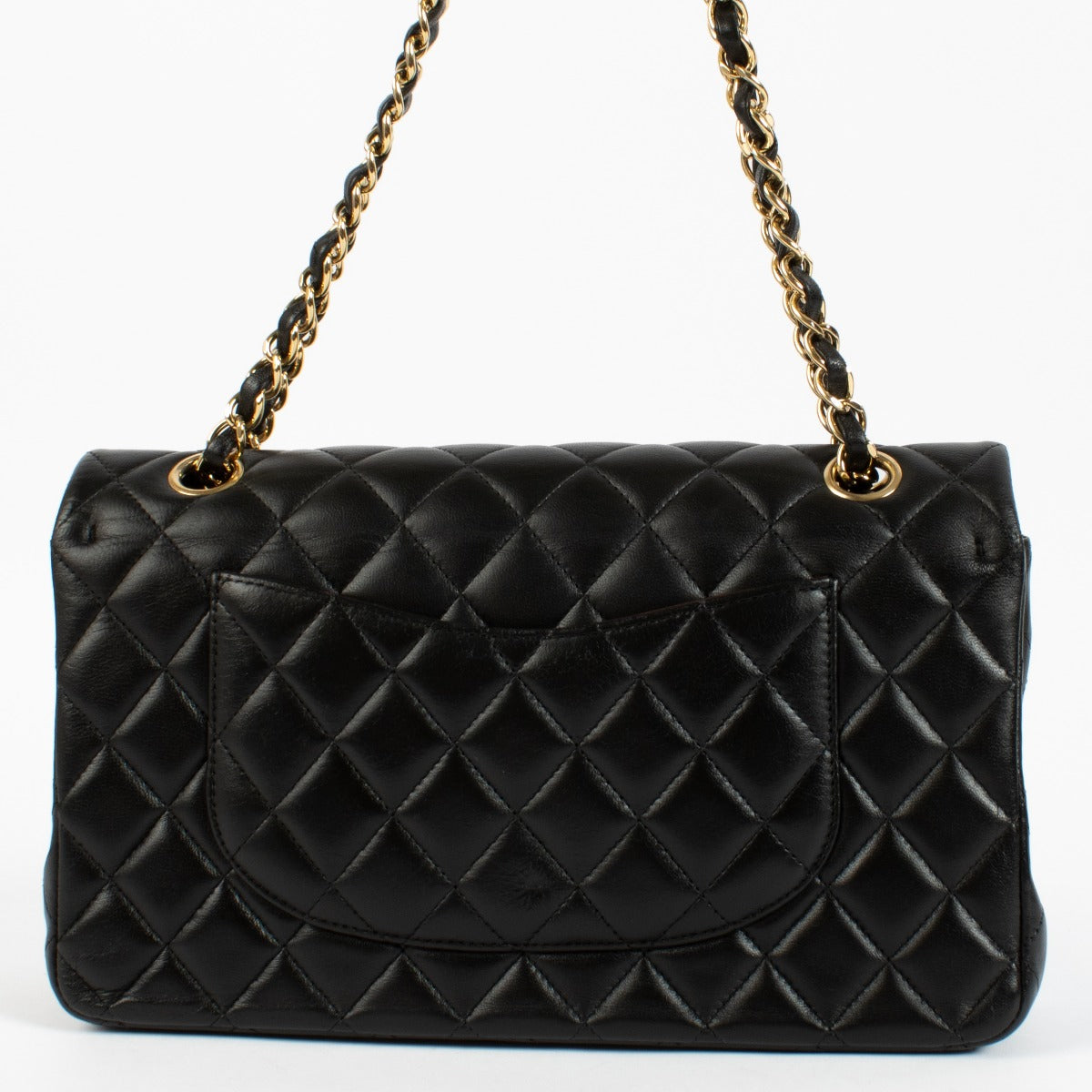 shop 100% authentic second hand Chanel Black Lambskin Medium Classic 11.12 Bag on Labellov.com