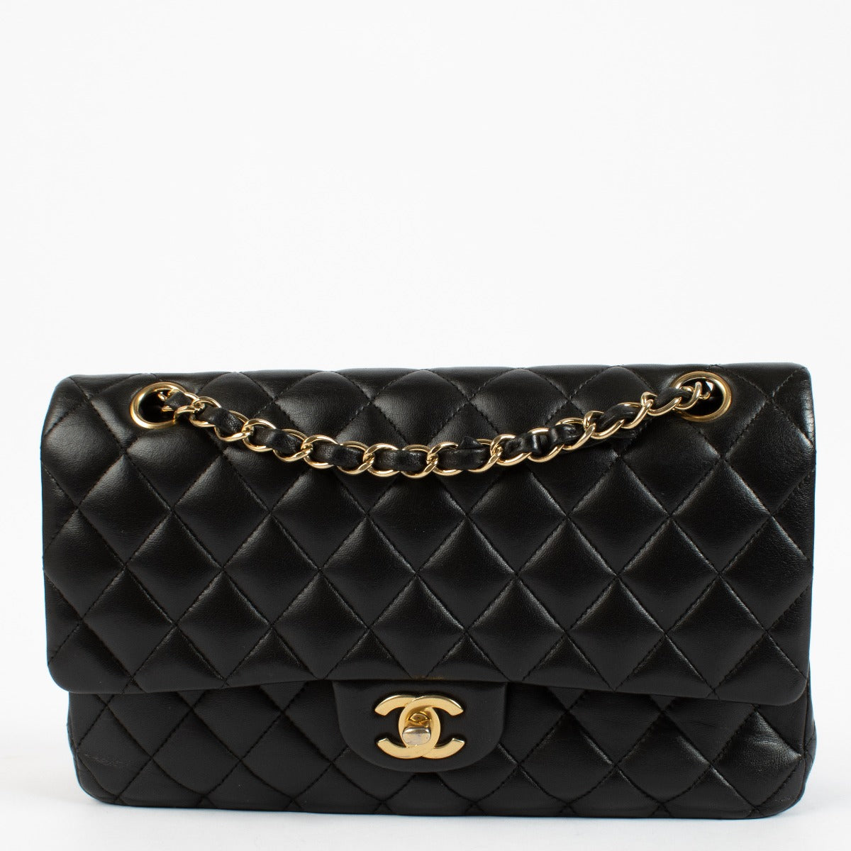 shop 100% authentic second hand Chanel Black Lambskin Medium Classic 11.12 Bag on Labellov.com