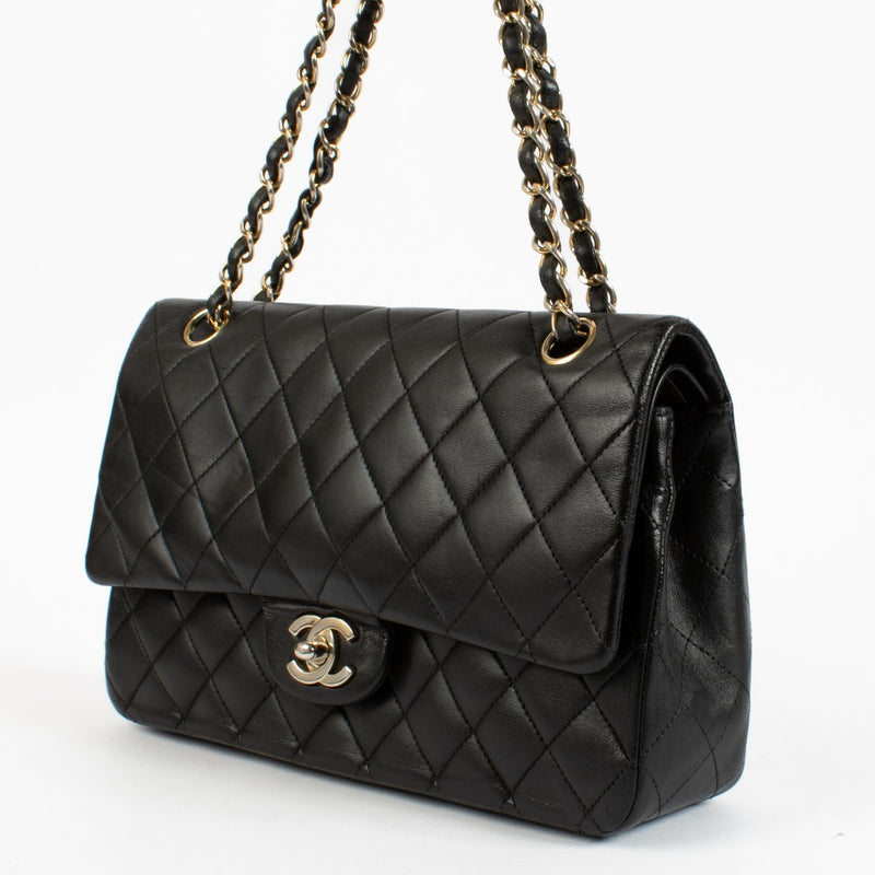 shop 100% authentic second hand Chanel Black Lambskin Medium Classic 11.12 Bag on Labellov.com