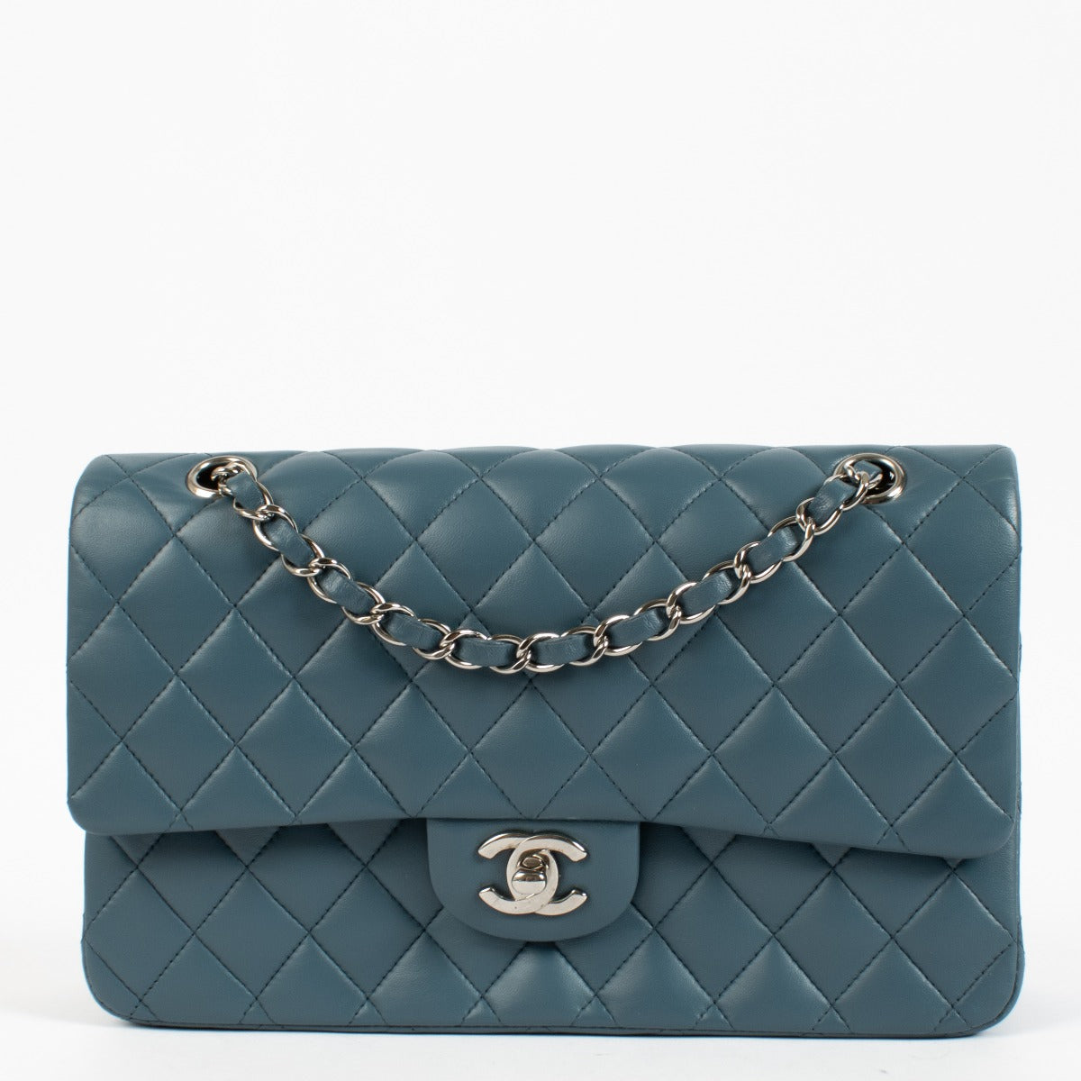 shop 100% authentic second hand Chanel Blue Lambskin Medium Classic 11.12 Bag on Labellov.com