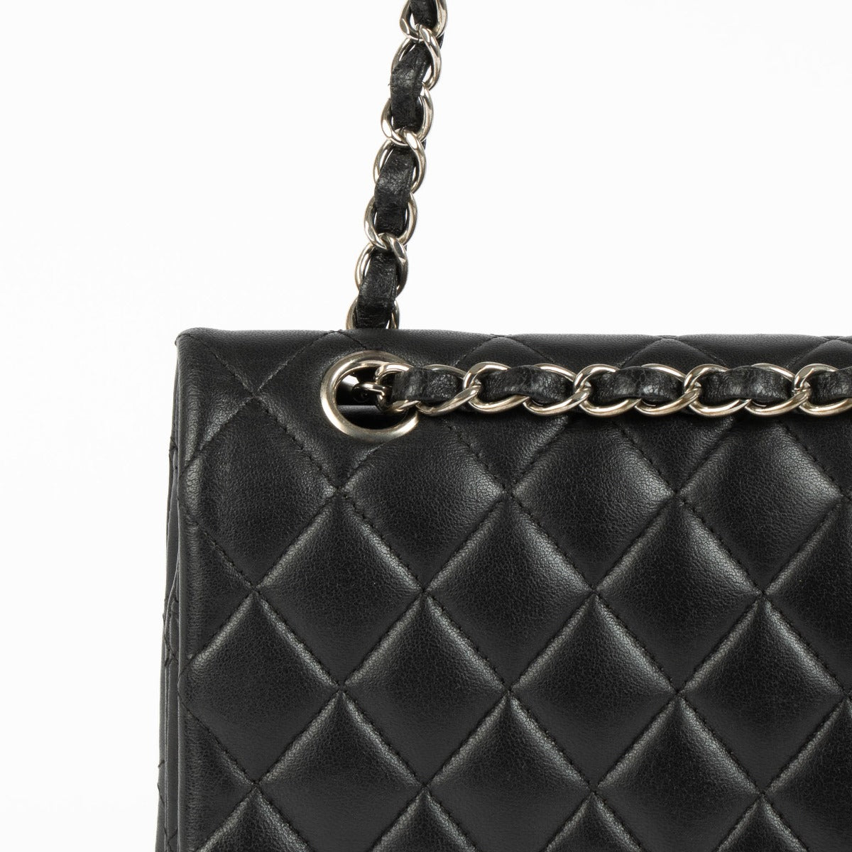 Chanel Classic Flap 11.12 medium black lambskin quilted bag
