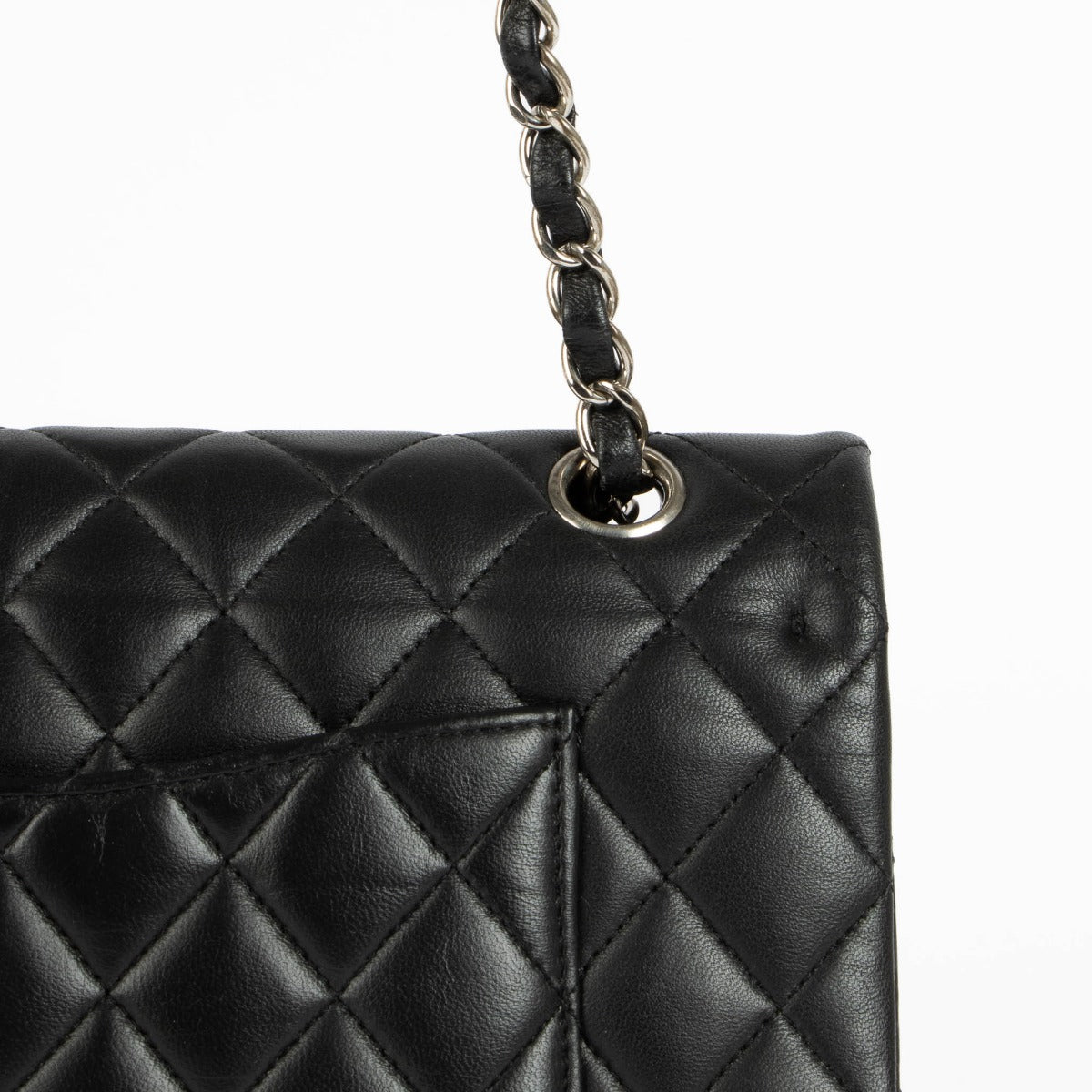 Chanel Classic Flap 11.12 medium black lambskin quilted bag