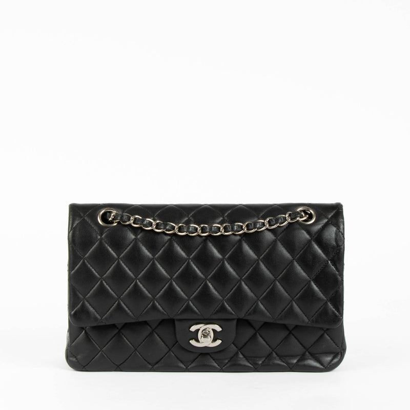 Chanel Classic Flap 11.12 medium black lambskin quilted bag