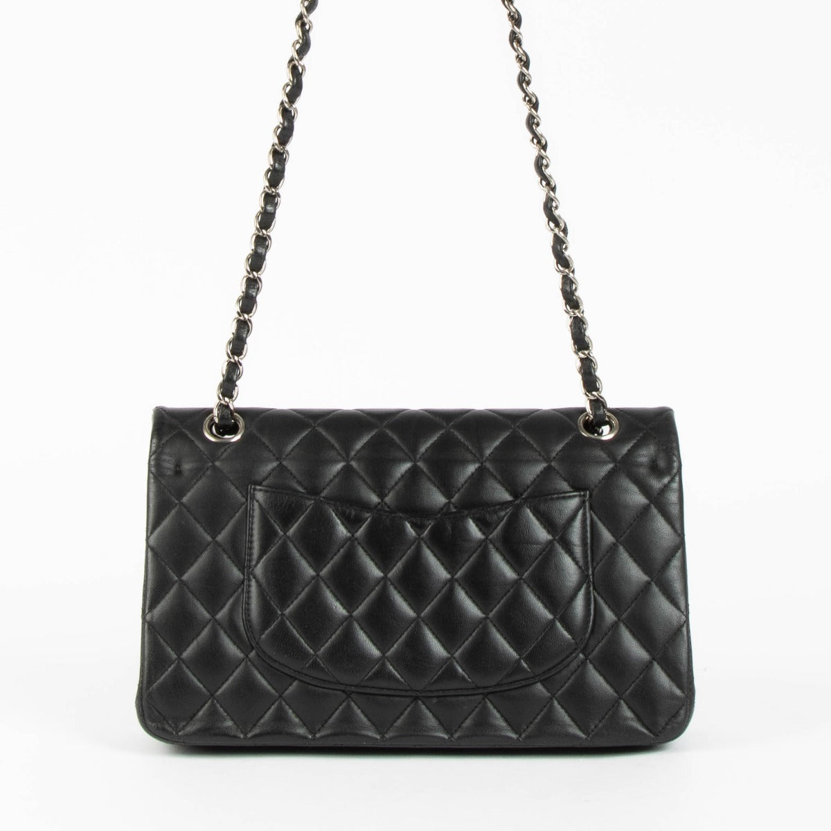 Chanel Black Lambskin Medium Classic Flap 11.12 Bag – Labellov
