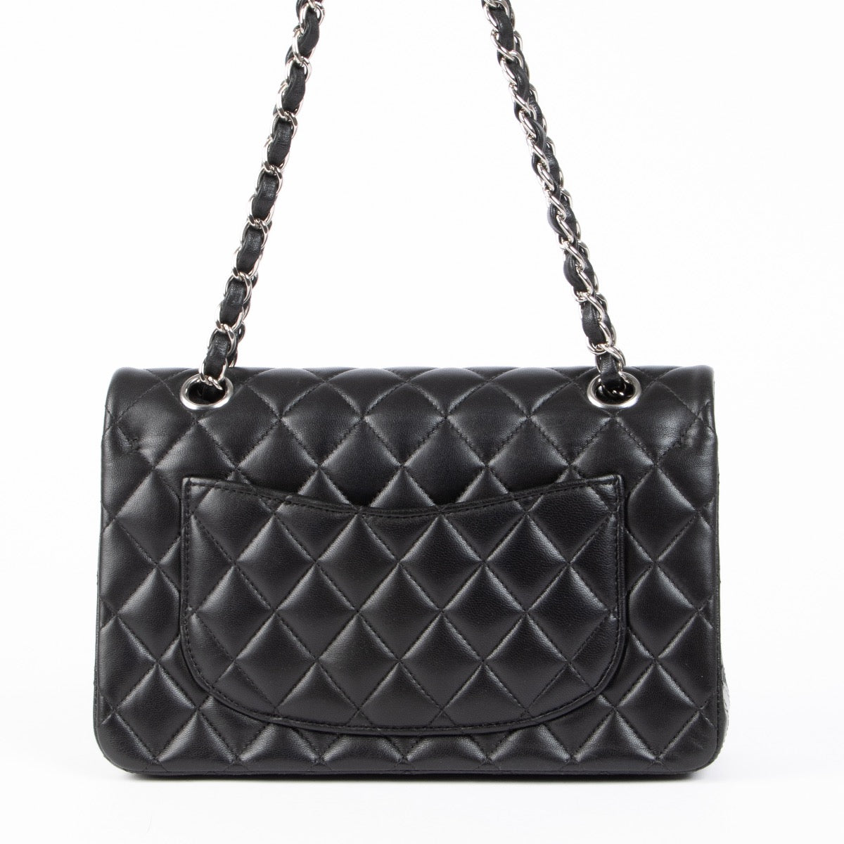 Shop safe online at Labellov in Antwerp, Brussels and Knokke this 100% authentic second hand Chanel Black Lambskin Small Classic Flap 11.12 Bag