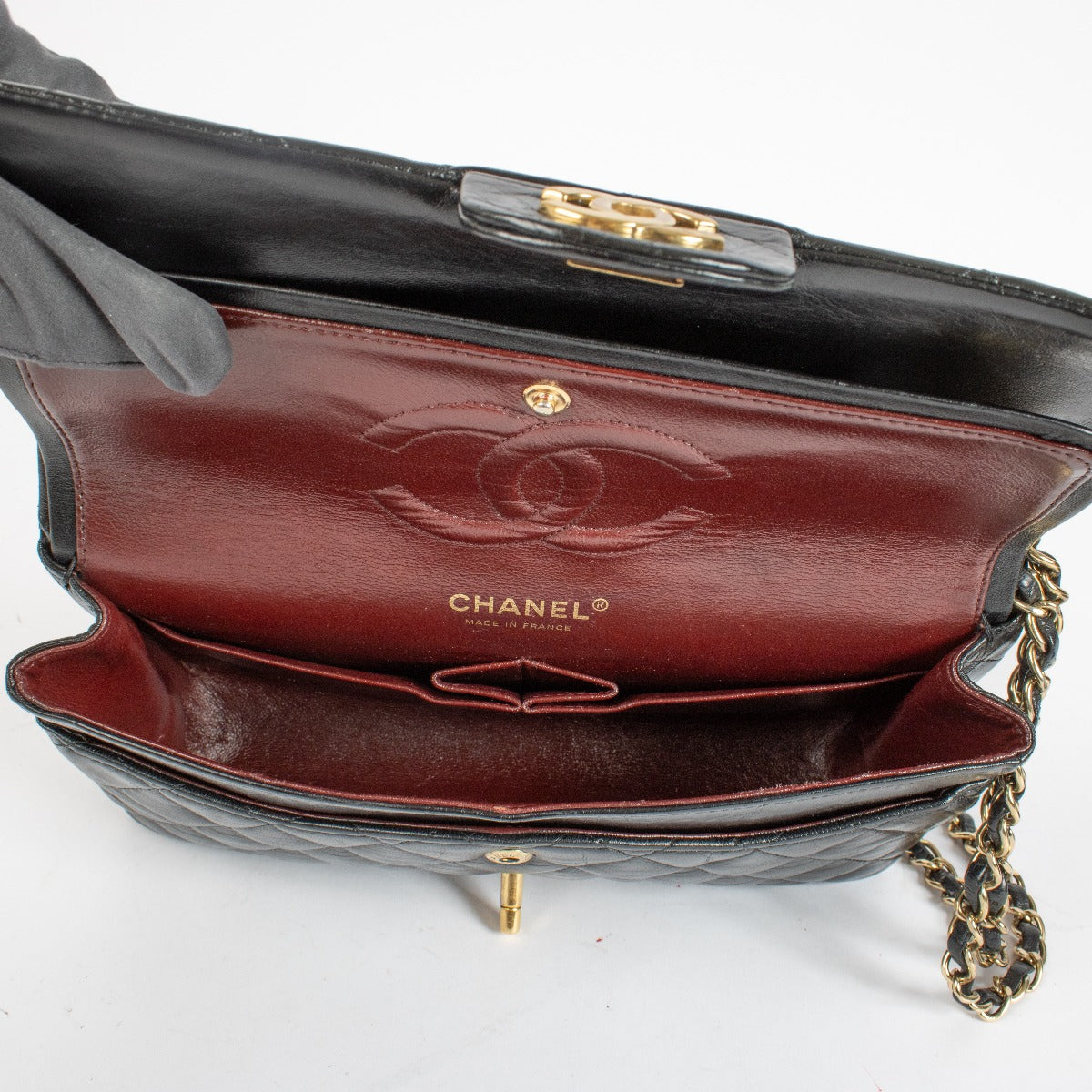 Authentic pre-loved Chanel Black Medium Classic 11.12 Flap Bag on Labellov.com