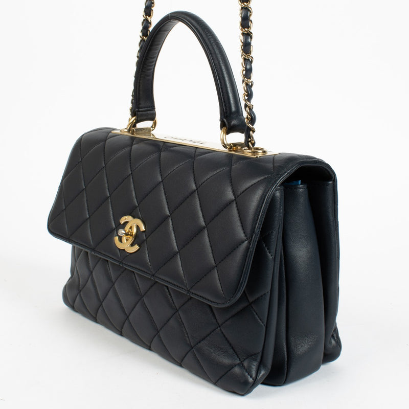 Authentic pre-loved Chanel Navy Medium Trendy CC Bag on Labellov.com
