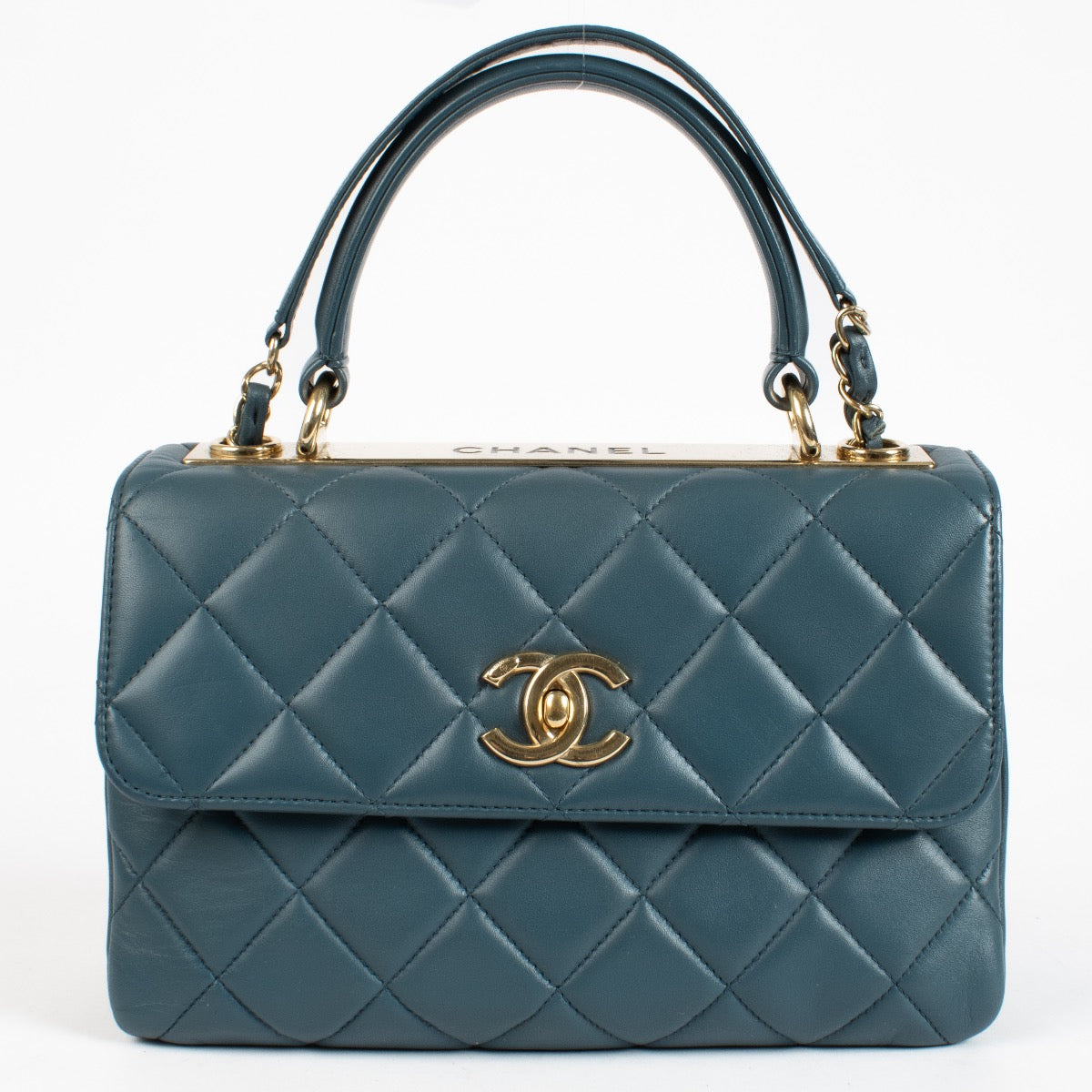 authentic preloved Chanel Denim Blue Small Trendy CC Bag on Labellov.com