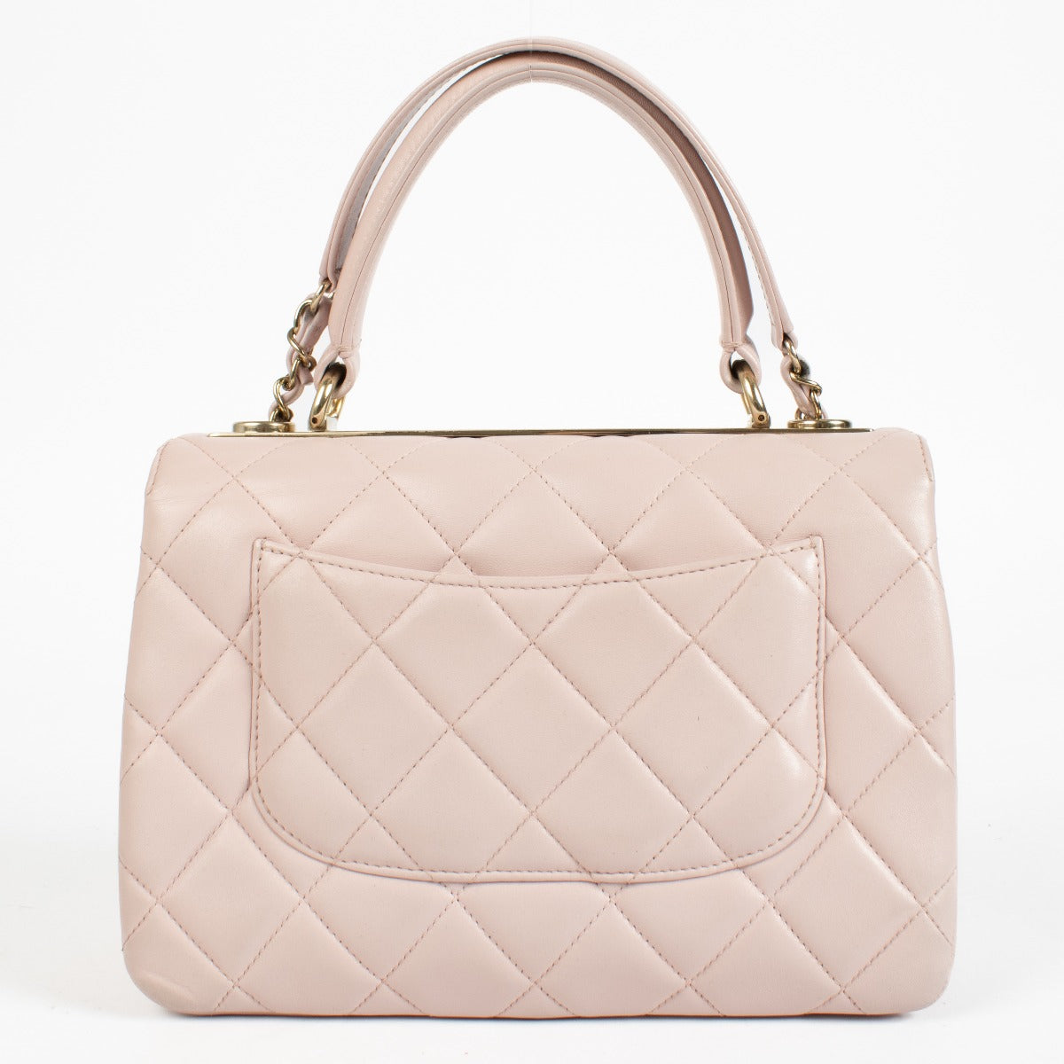 Authentic pre-loved Chanel Pink Lambskin Small Trendy CC Bag on Labellov.com