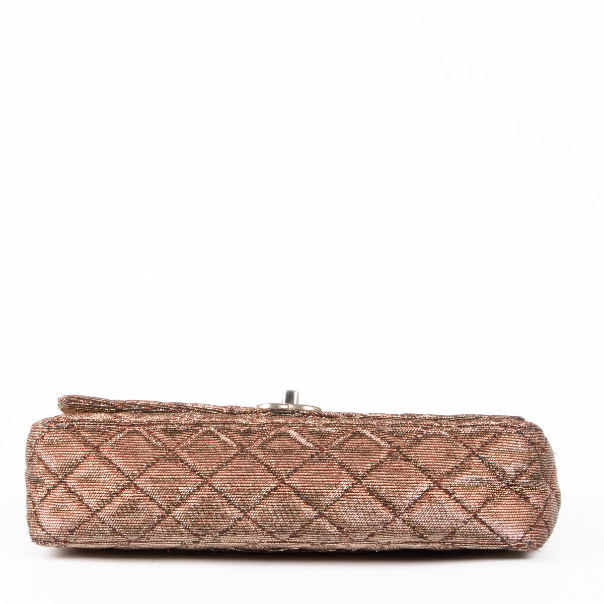 Authentic pre-loved Chanel Gold Lurex Medium Classic Flap Bag on Labellov.com