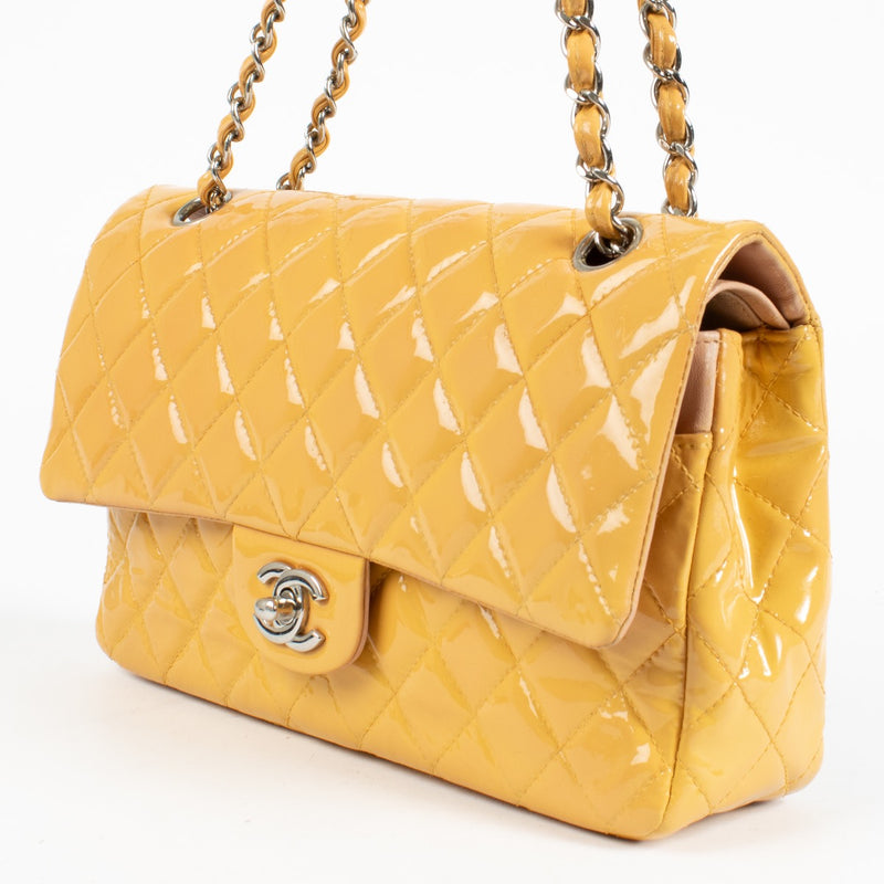 authentic preloved Classic Yellow Patent Medium Classic Flap Bag on Labellov.com