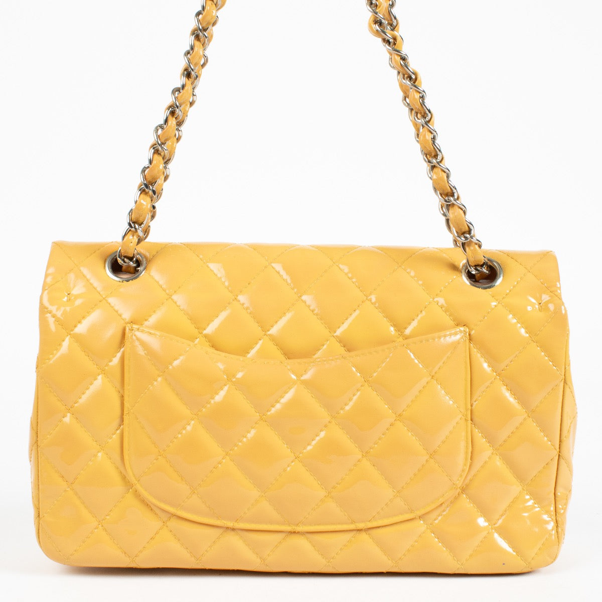 authentic preloved Classic Yellow Patent Medium Classic Flap Bag on Labellov.com