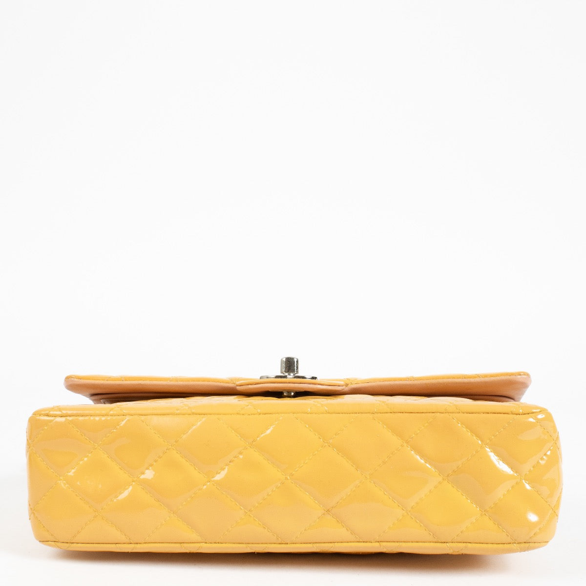 authentic preloved Classic Yellow Patent Medium Classic Flap Bag on Labellov.com