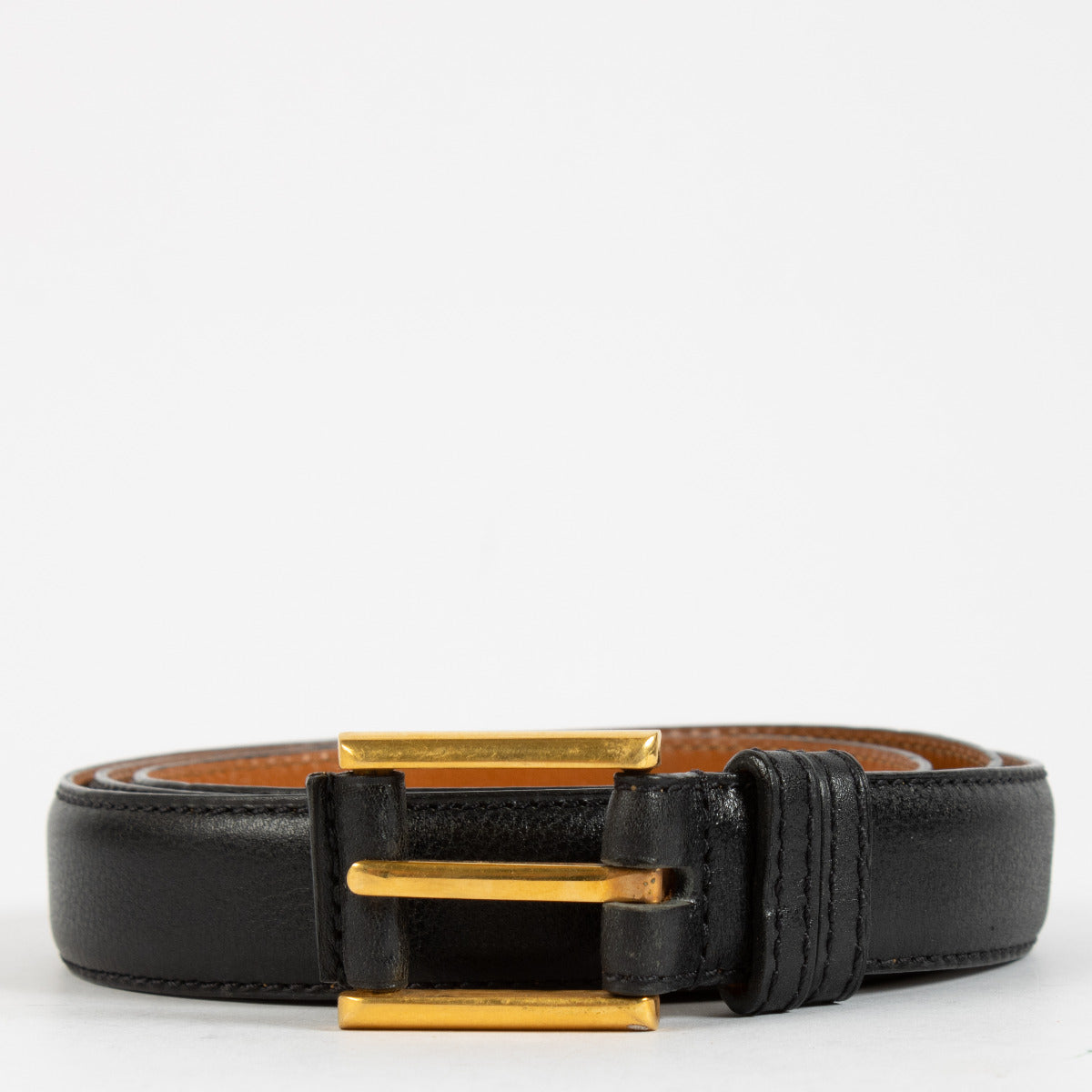 Delvaux Blue Leather Belt - size 95