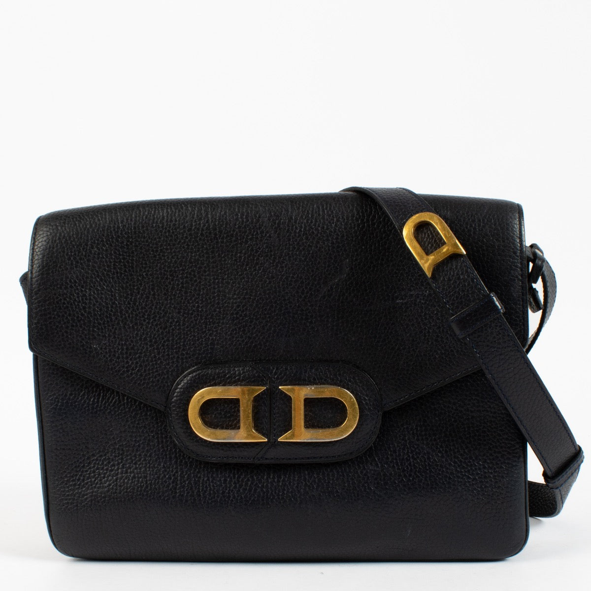 Delvaux Blue Leather D Shoulder Bag