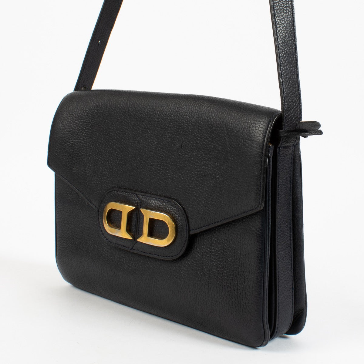 Delvaux Blue Leather D Shoulder Bag