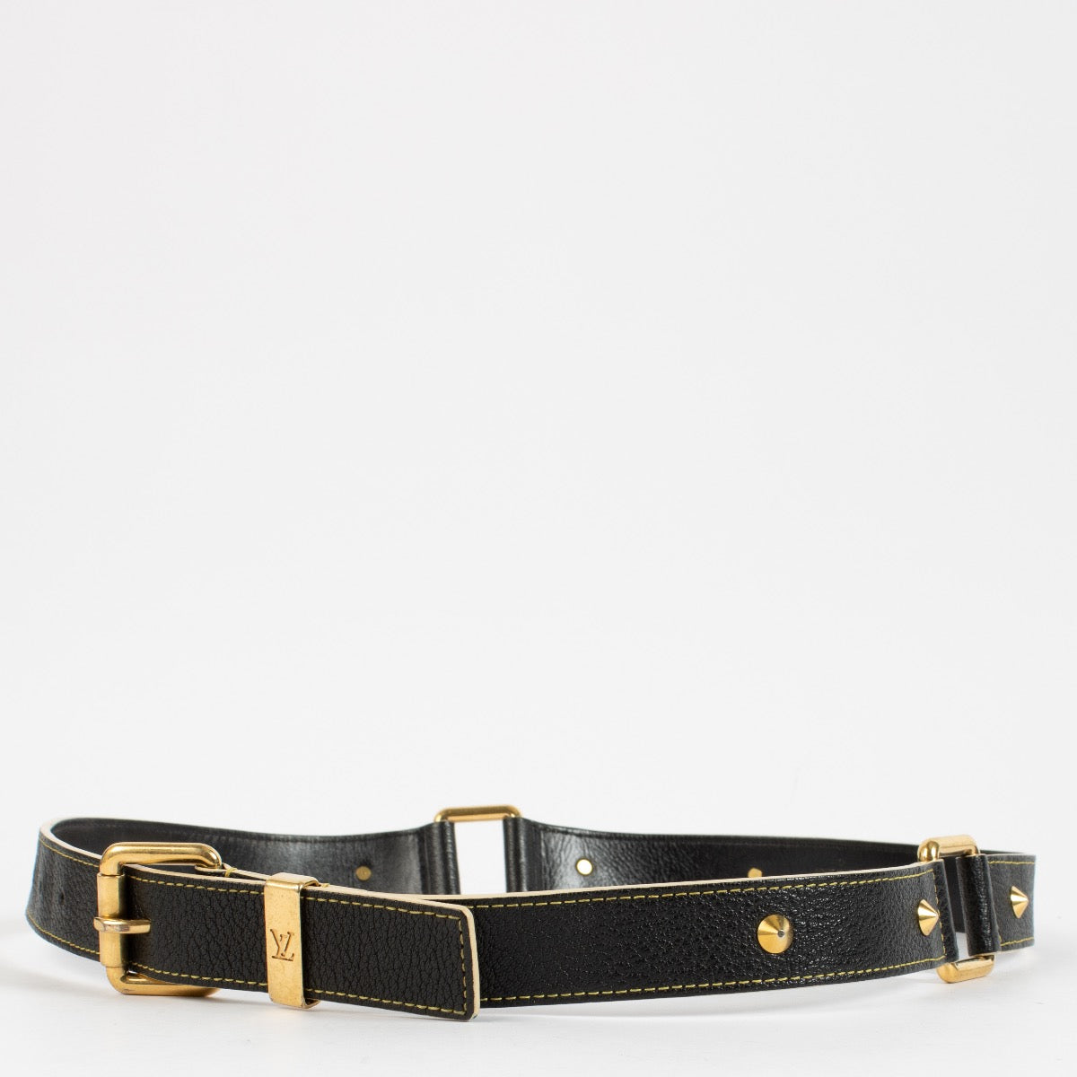 Louis Vuitton Black Suhali Belt - size 90