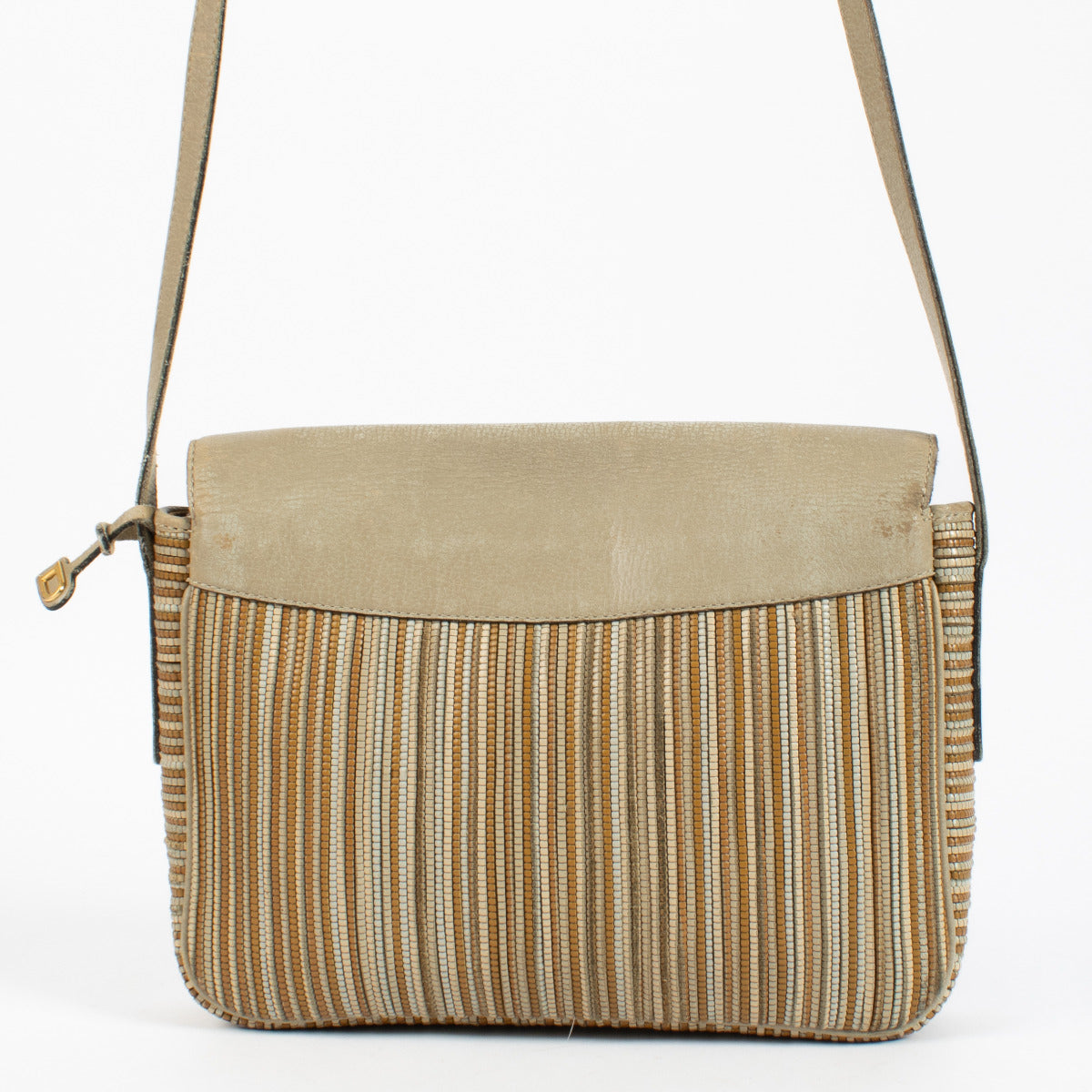 Delvaux Beige Toile de Cuir Malbec Crossbodytas