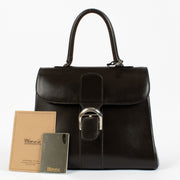 Delvaux Brown Leather Brillant MM Bag aan de beste prijs bij Labellov tweedehands luxe in Antwerpen en Knokke
