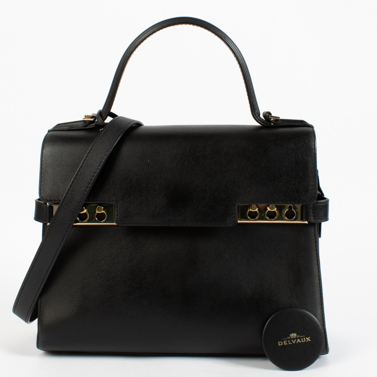 Delvaux Black Tempete MM Bag