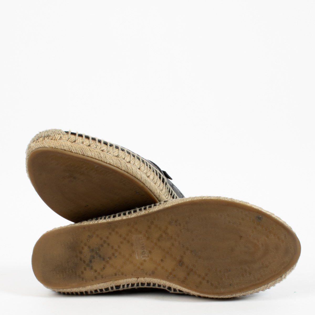shop 100% authentic second hand Gucci Black Leather Espadrille - Size 38 on Labellov.com