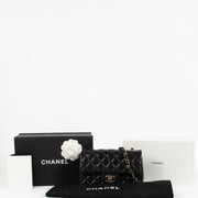 Chanel Black Lambskin Mini Classic Handbag