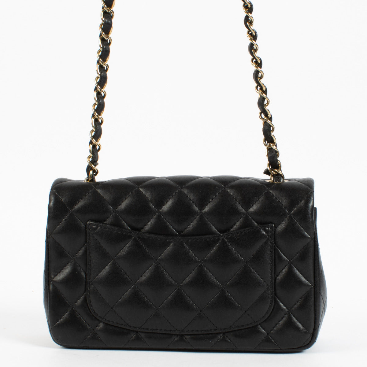 Chanel Black Lambskin Mini Classic Handbag