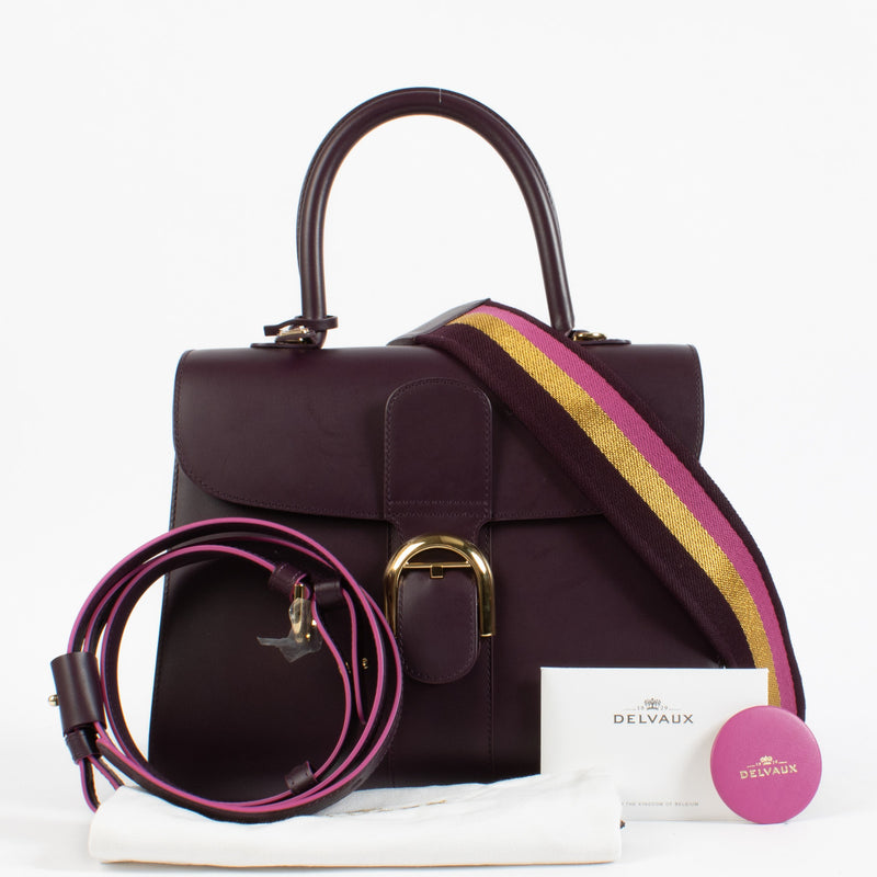 Delvaux Prune Brillant MM Magic Bag