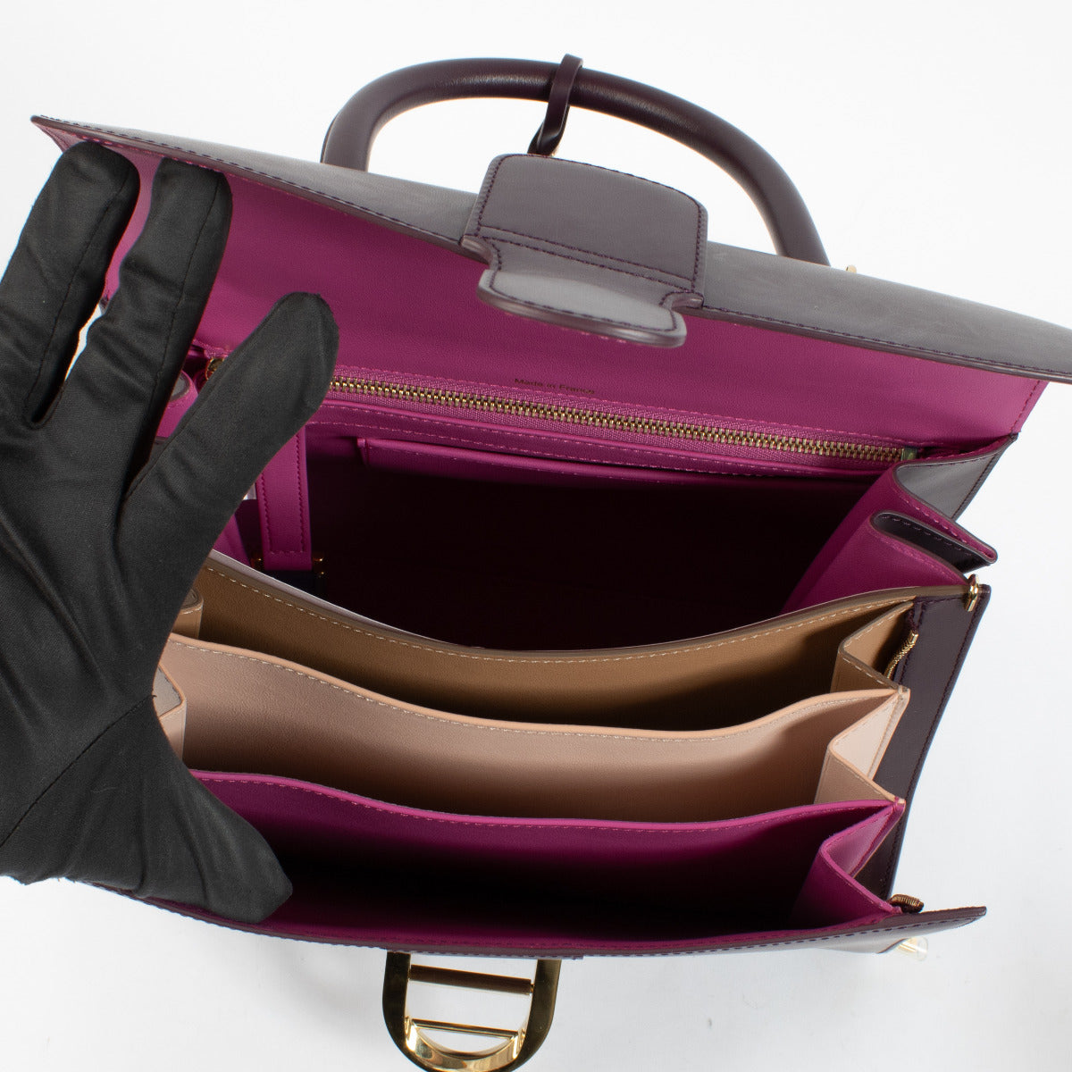 Delvaux Prune Brillant MM Magic Bag