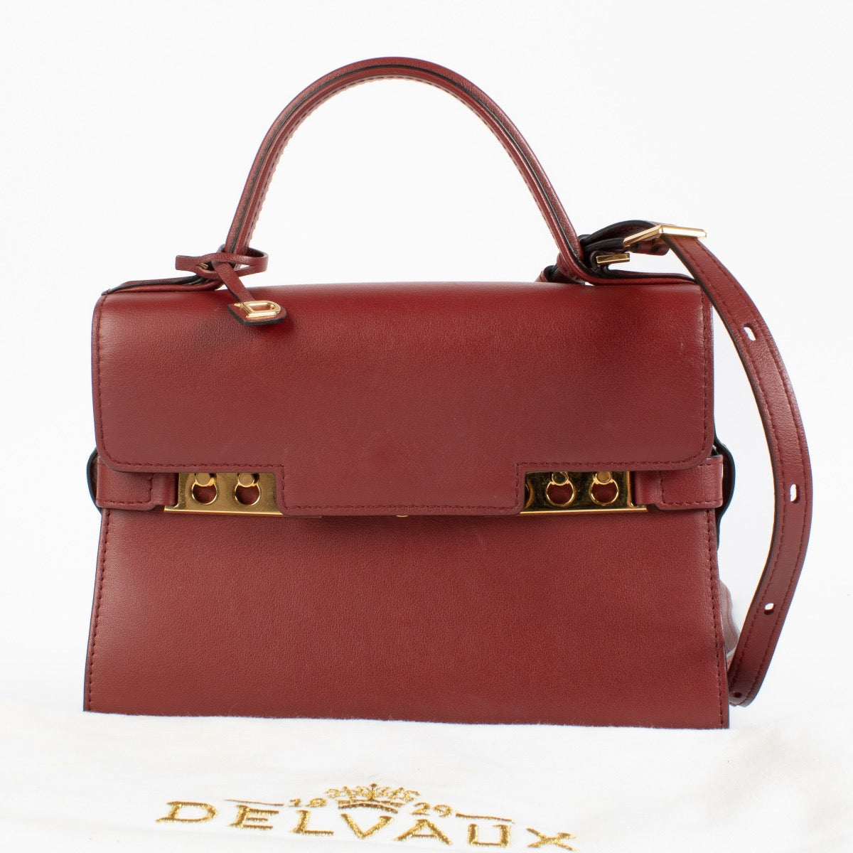 shop 100% authentic second hand Delvaux Burgundy Calf Souple Tempête Mini on Labellov.com