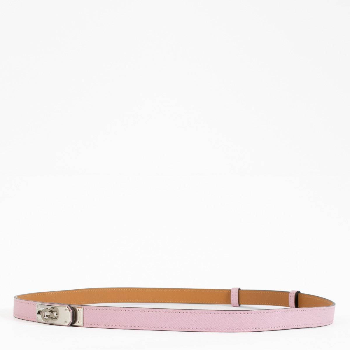 Authentic Hermès Kelly 18 Belt Epsom Mauve Sylvestre on Labellov.com