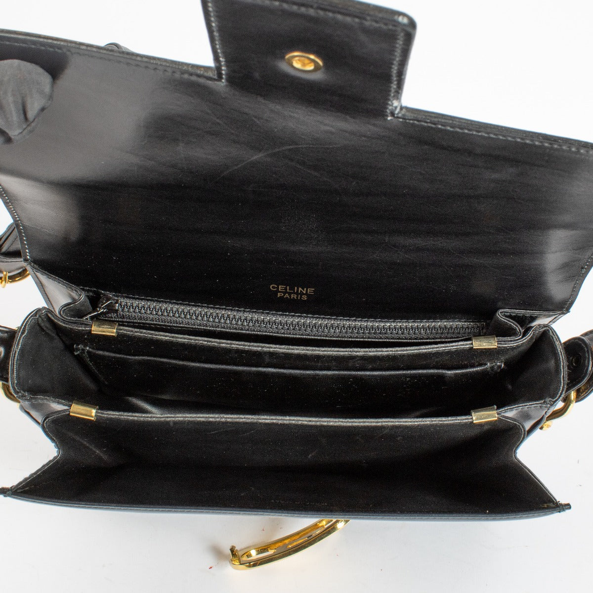 Authentic preloved Celine Black Carriage Shoulder Bag on Labellov.com