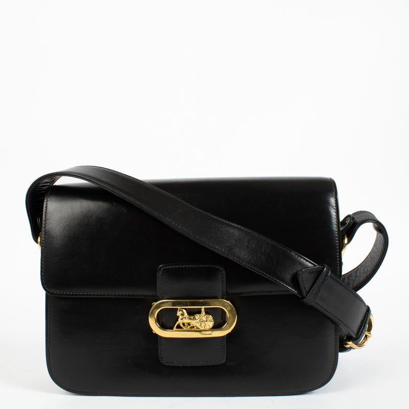 Authentic preloved Celine Black Carriage Shoulder Bag on Labellov.com