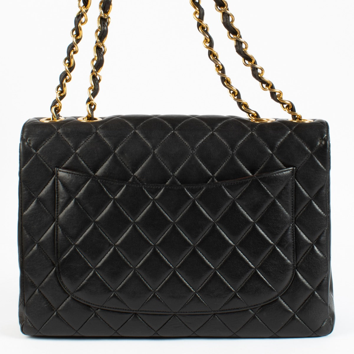 Chanel black Jumbo XL Lambskin Classic flap bag