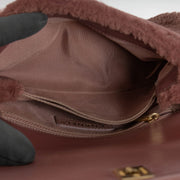 authentic preloved Chanel Burgundy Shearling Small Coco Handle on Labellov.com