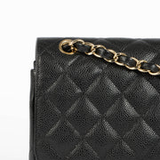 Shop safe online at Labellov in Antwerp, Brussels and knokke this 100% authentic second hand Chanel Black Caviar Large/ Jumbo Classic Double Flap