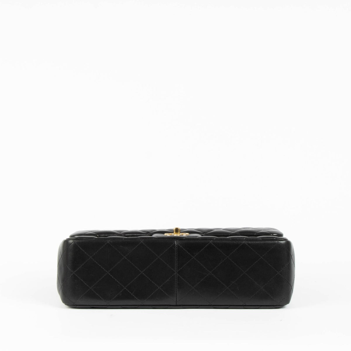 Chanel Black Lambskin Large/Jumbo Classic Handbag