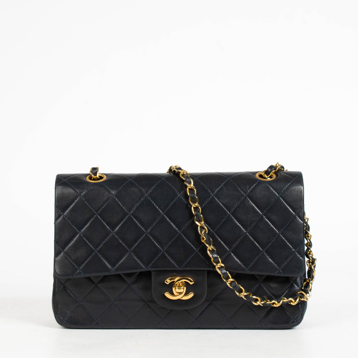 Chanel Rare Navy Blue Medium Classic Flap Bag
