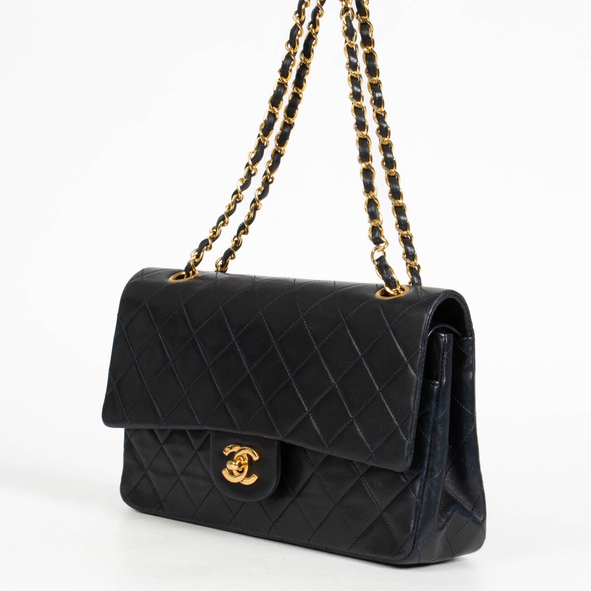 Chanel Rare Navy Blue Medium Classic Flap Bag