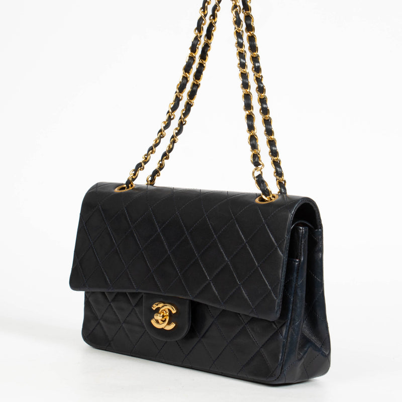 Chanel Rare Navy Blue Medium Classic Flap Bag
