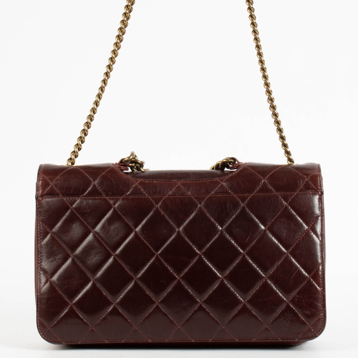 authentic preloved Chanel Burgundy Large Quilted Calfskin Perfect Edge Flap on Labellov.com