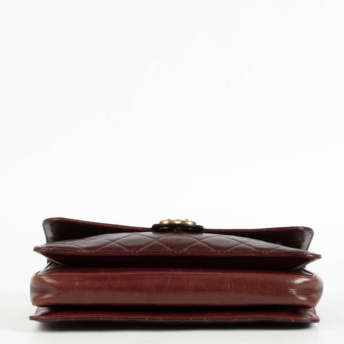 authentic preloved Chanel Burgundy Large Quilted Calfskin Perfect Edge Flap on Labellov.com